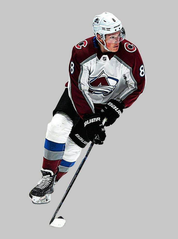 Cale Makar Grey Background Wallpaper