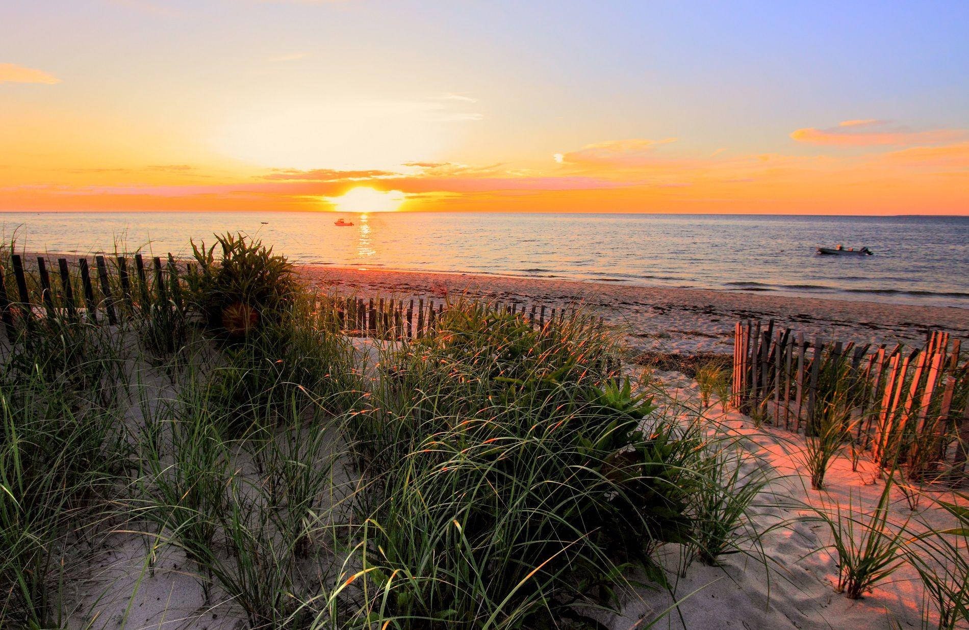 Cape Cod Beach Sunset View Wallpaper