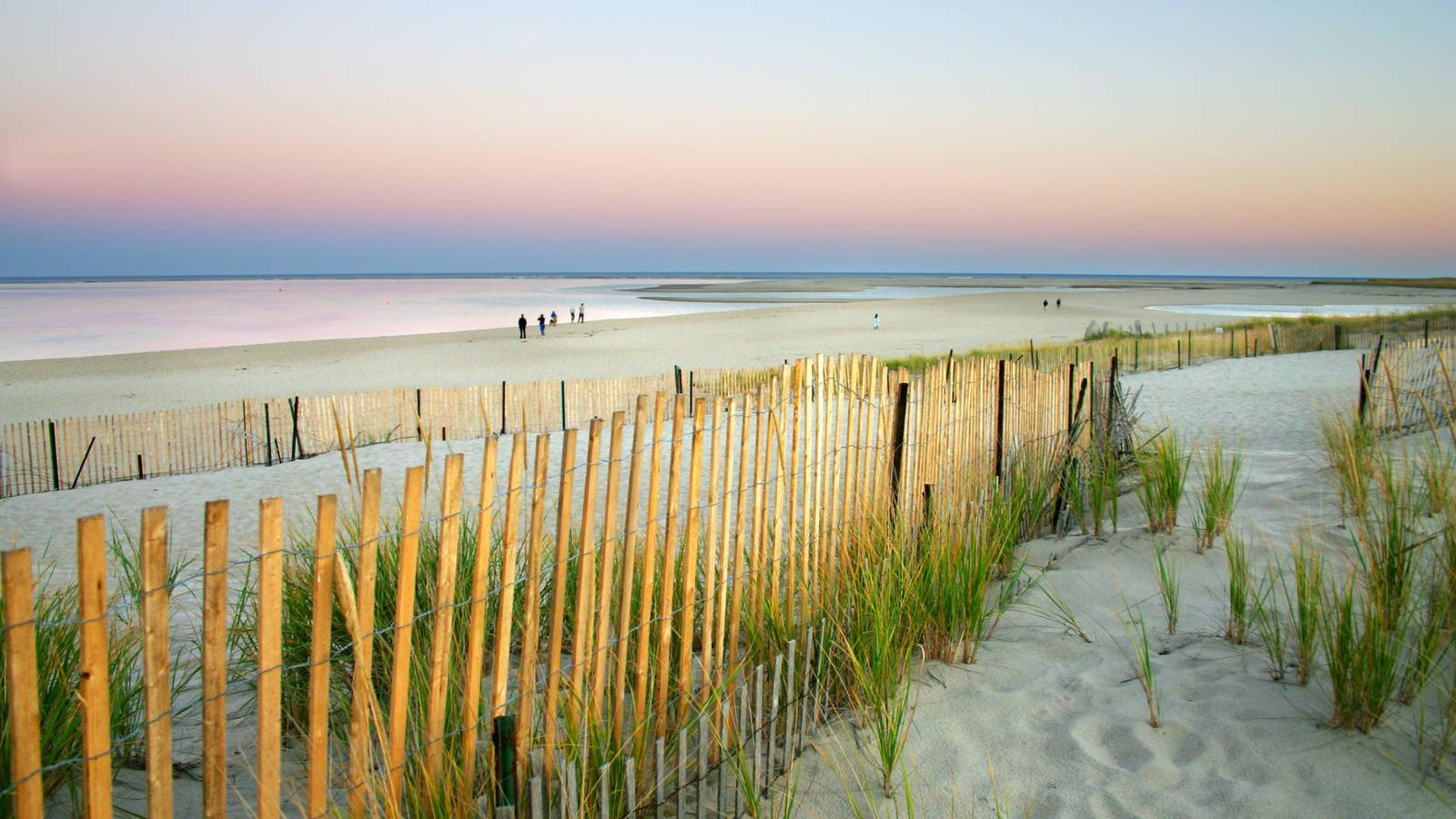 Cape Cod Pink Sunset Sky Wallpaper