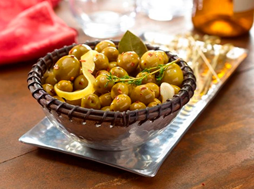 Caperberries In A Large Fancy Bowl Wallpaper