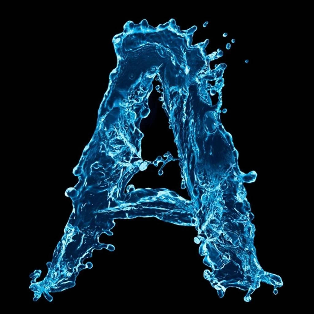 Capital Letter A Floating On Blue Water Wallpaper