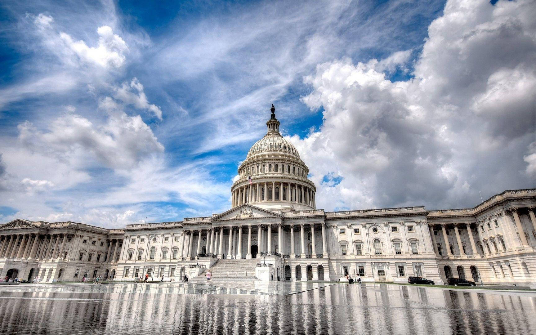 Capitol Hill Cloudy Sky Wallpaper