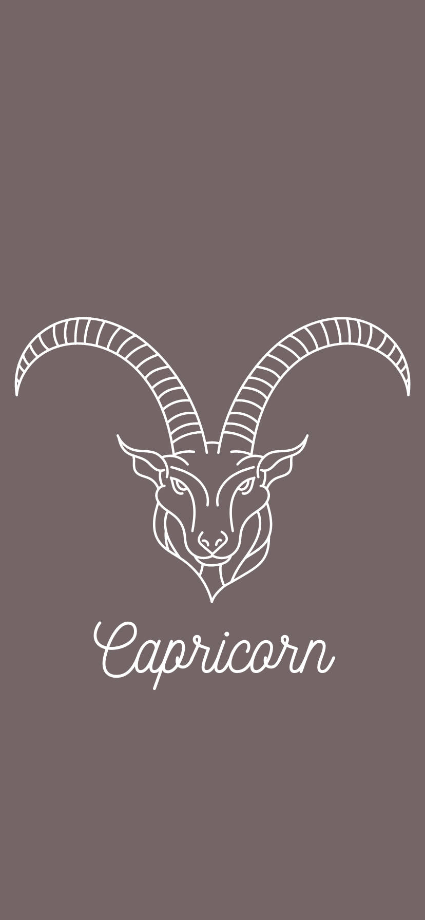 Capricorn Minimalist Head Drawing Wallpaper