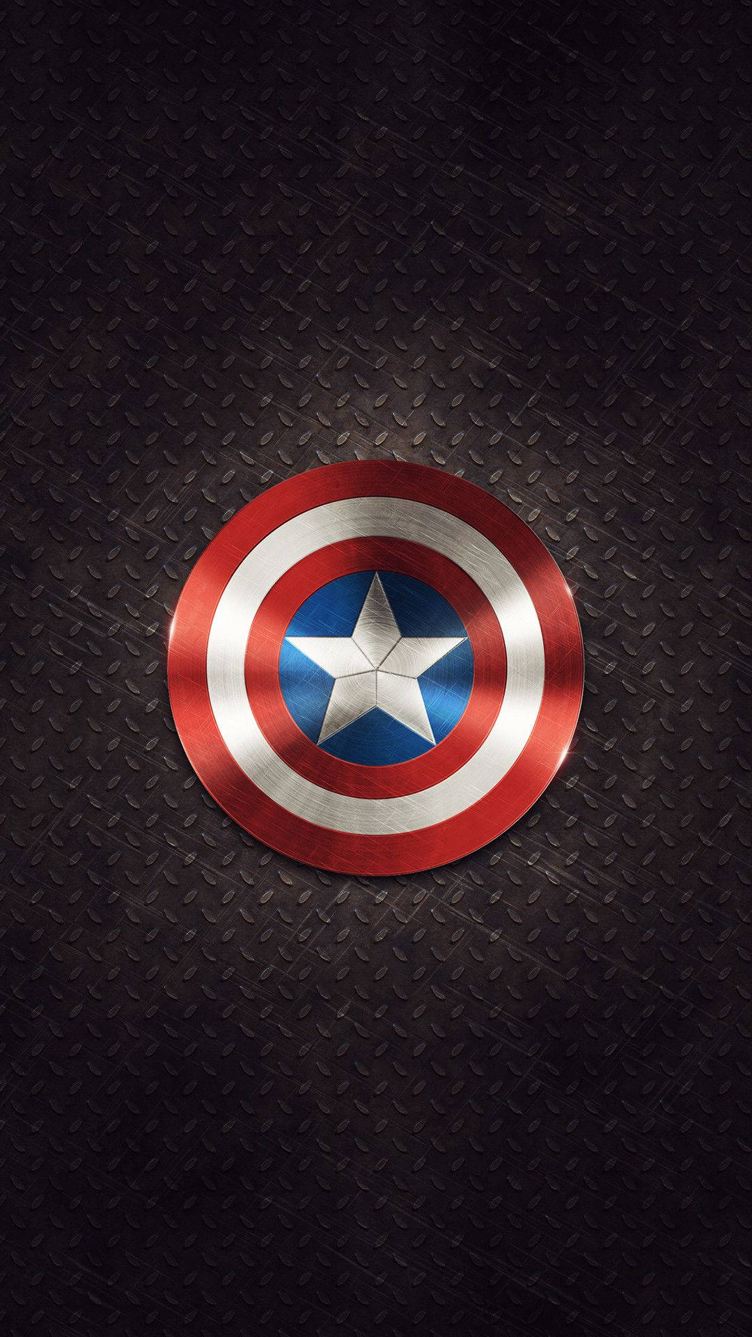 Captain America Shield Iphone Steel Aesthetic Wallpaper