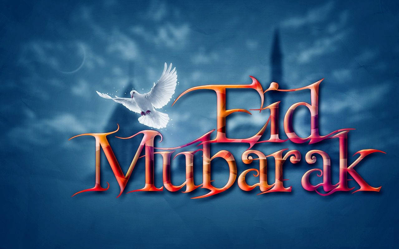 Caption: Breathtaking Eid Mubarak Celebration Wallpaper