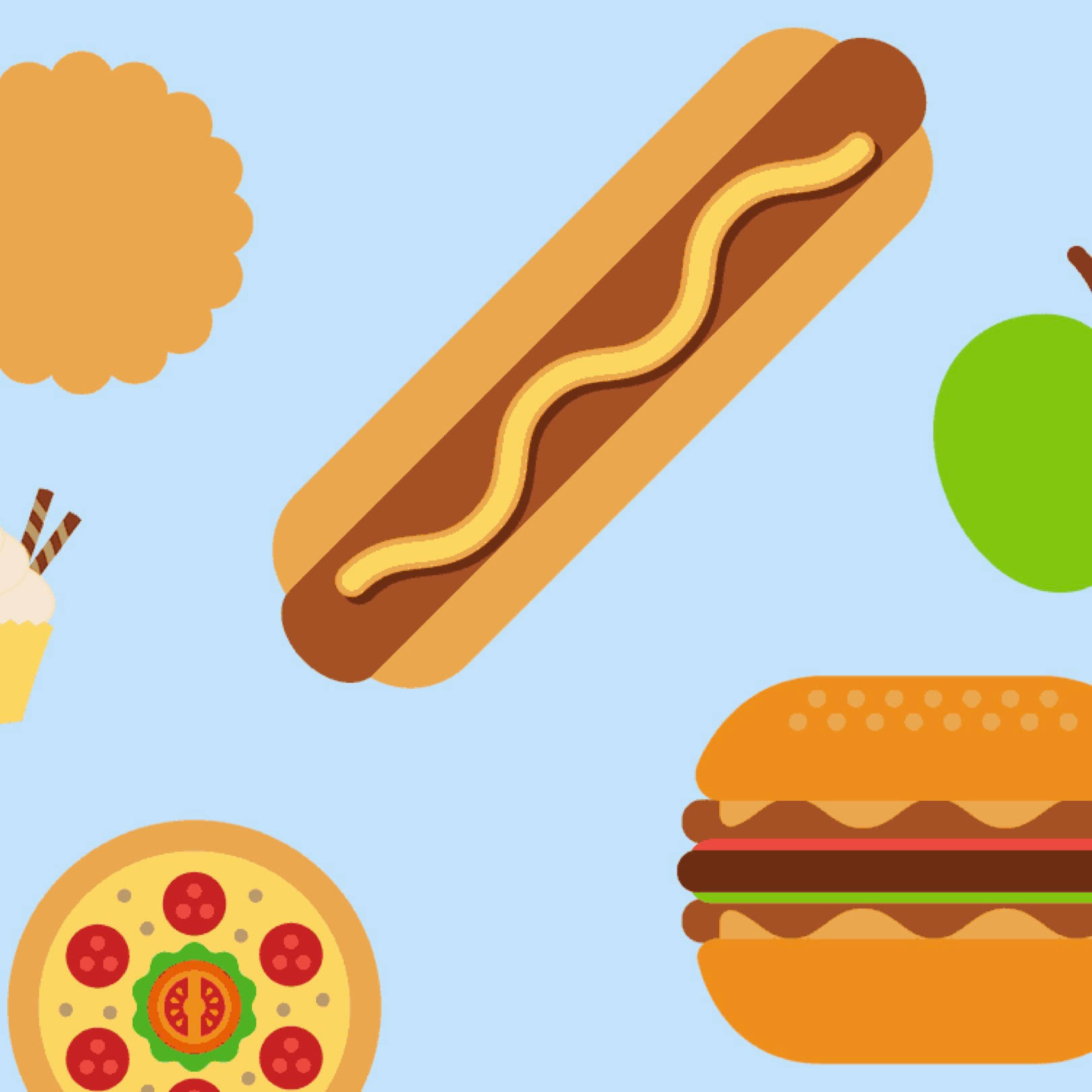 Caption: Delectable Hand-drawn Hotdog Sketch Wallpaper