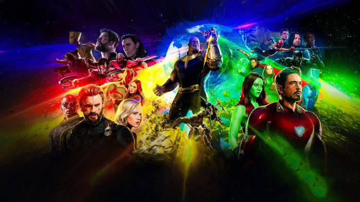 Caption: Dynamic Avengers Assemble - Vibrant Colors And Unyielding Unity Wallpaper