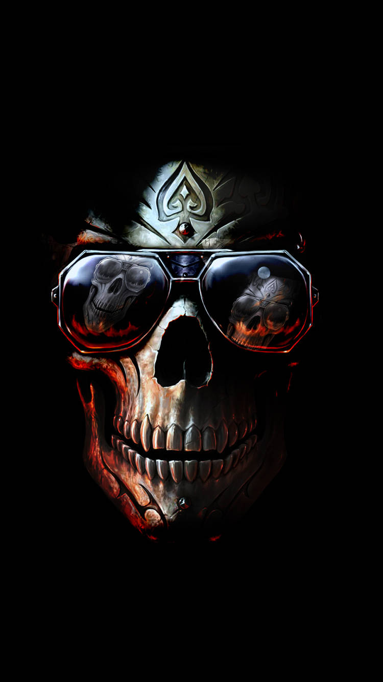 Caption: Edgy Skull Illustration Signifying Freedom And Rebellion Wallpaper