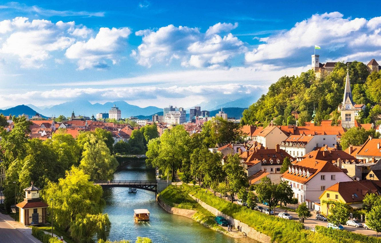 Caption: Enchanting View Of Lake Bled, Slovenia Wallpaper