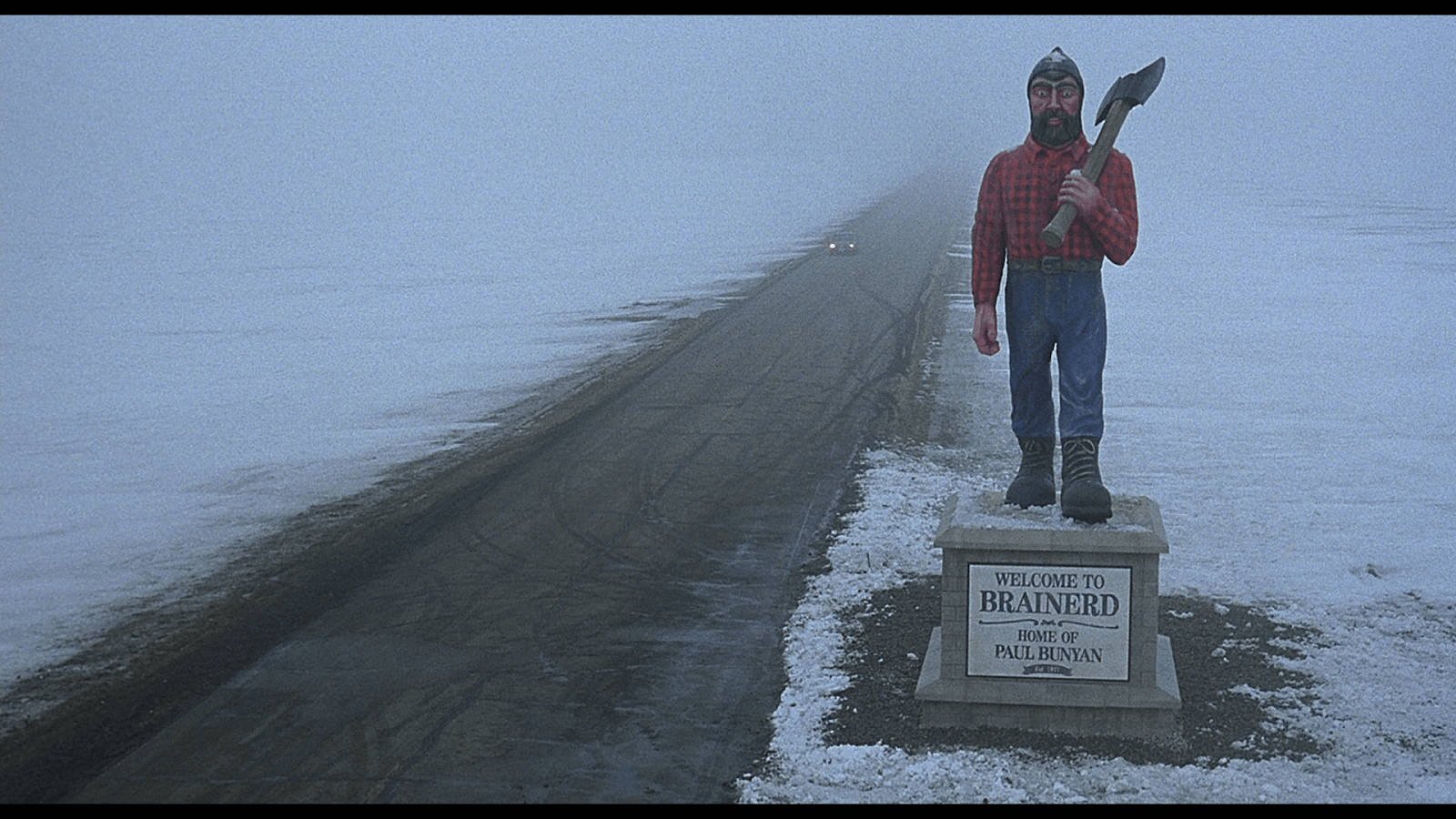 Caption: Fargo - Welcome To Brainerd Sign Wallpaper