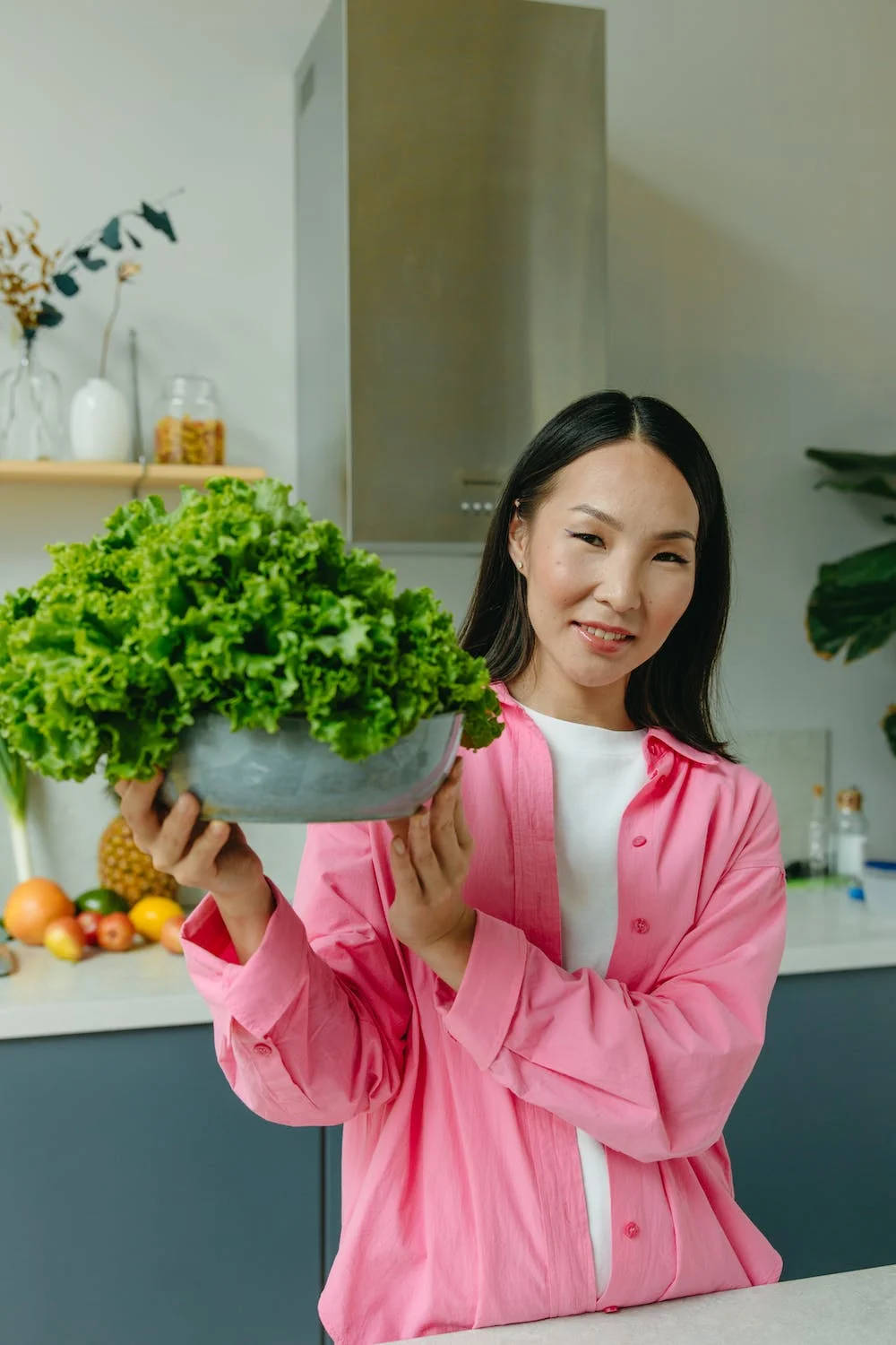 Caption: Fresh And Vibrant Green Lettuce In Natural Light Wallpaper