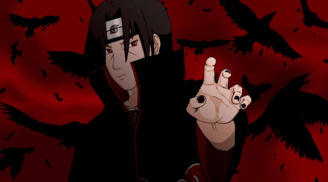 Caption: Itachi Uchiha Under A Blood-red Sky: A Prime Profile Picture Wallpaper