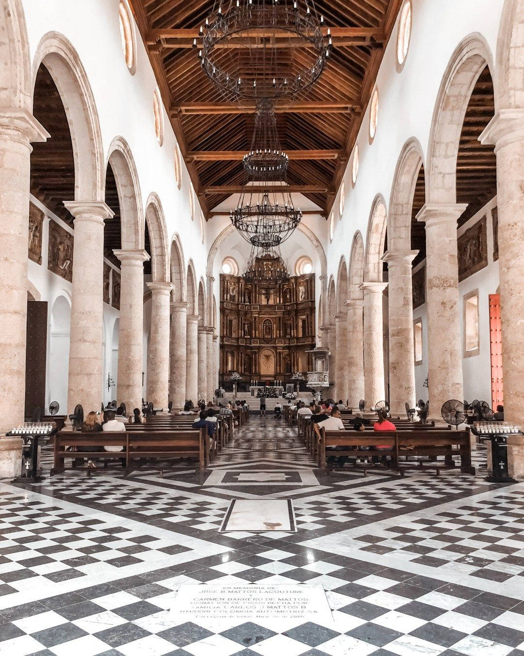 Caption: Majestic Church Archways In Madagascar Wallpaper