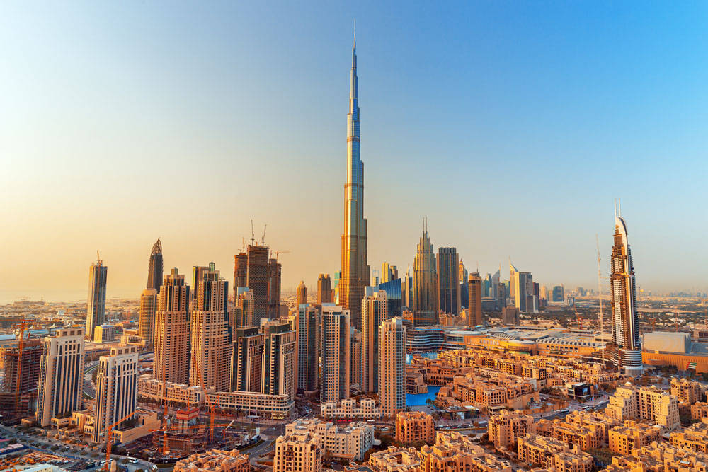 Caption: Majestic View Of Burj Khalifa, Uae Wallpaper