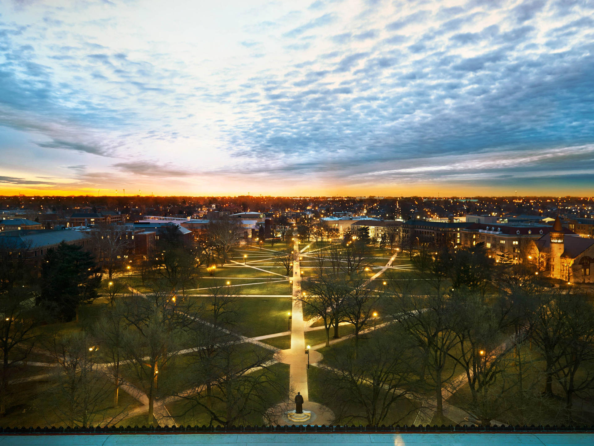 Caption: Majestic View Of The Oval At Ohio State University Wallpaper