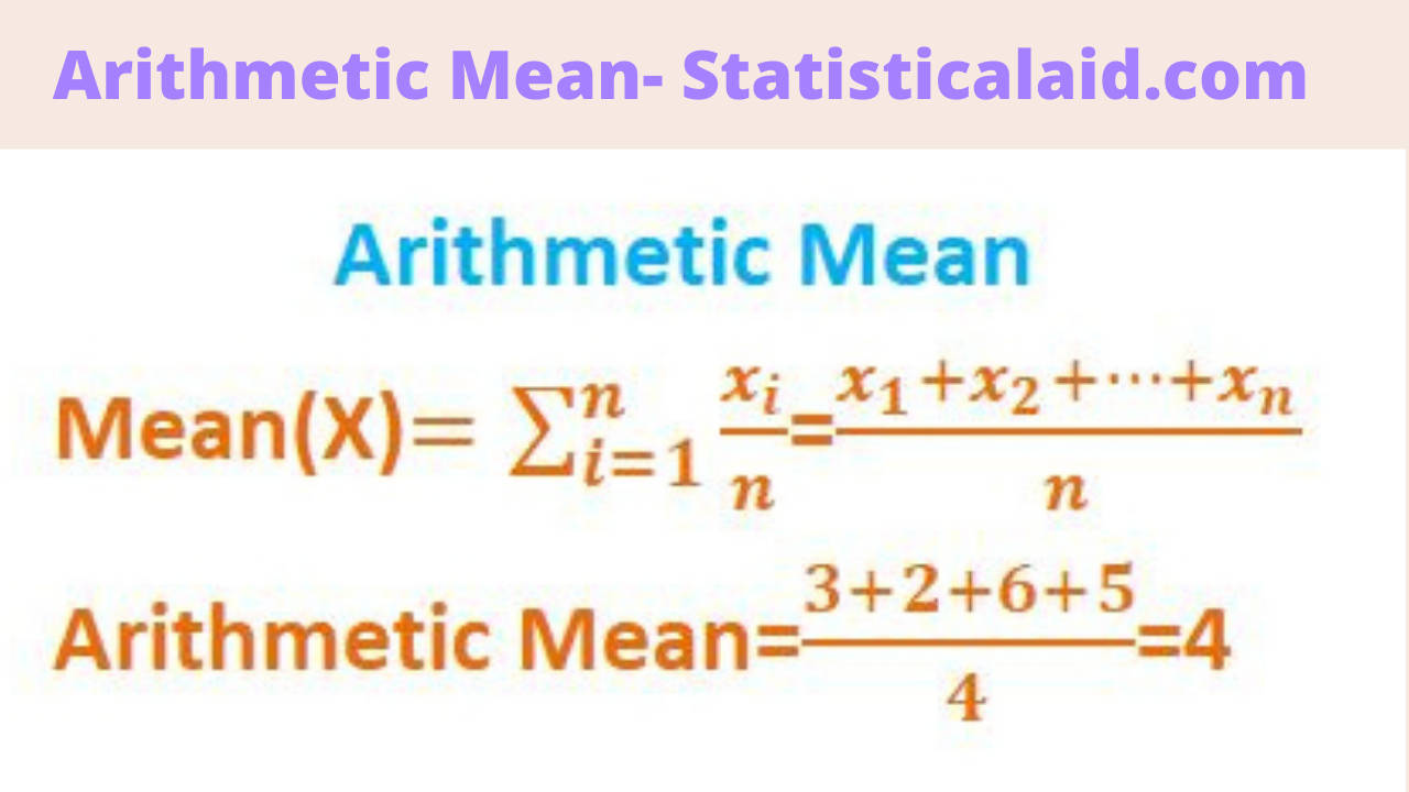 Caption: Mathematical Concept - Arithmetic Mean Formula Wallpaper