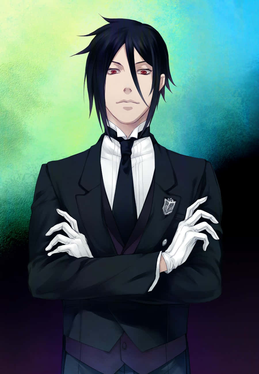 Caption: Mysterious And Elegant Sebastian Michaelis Wallpaper