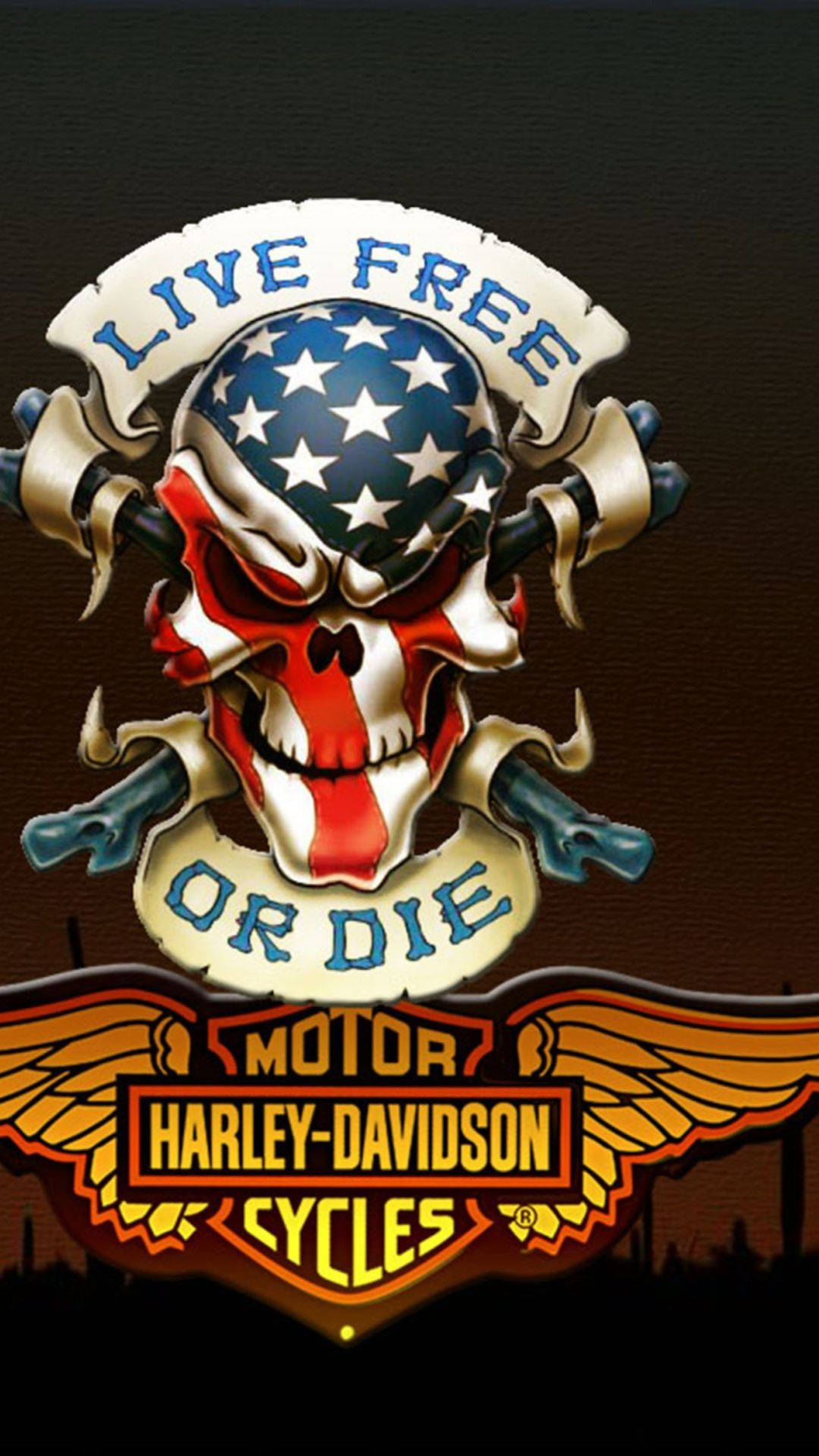 Caption: Powerful Harley Davidson Motorcycle Wallpaper