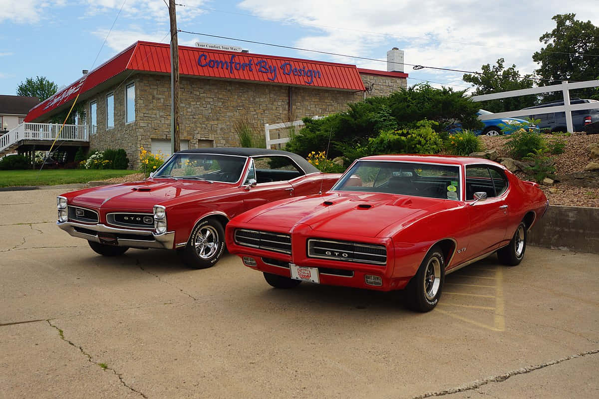 Caption: Strike A Pose With The Iconic Pontiac Gto Wallpaper