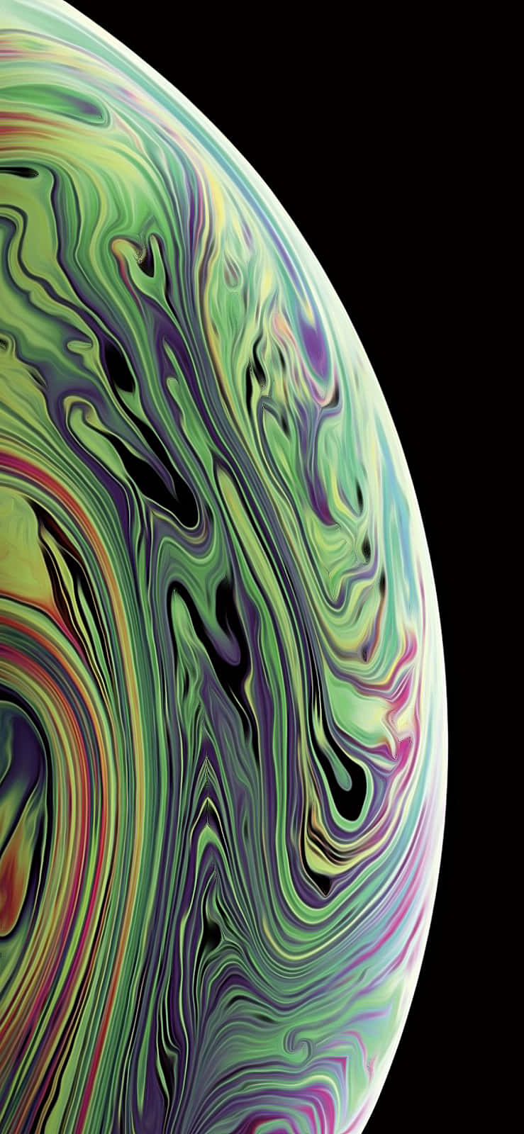 Caption: Striking Multicolored Planet Wallpaper Display On Apple Iphone X Max Wallpaper