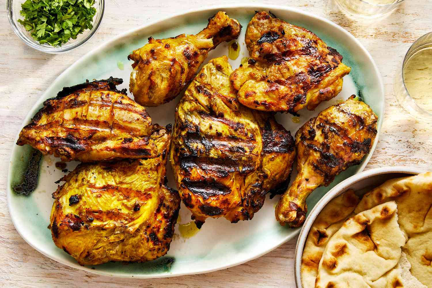 Caption: Succulent Tandoori Chicken Fresh Off The Grill Wallpaper