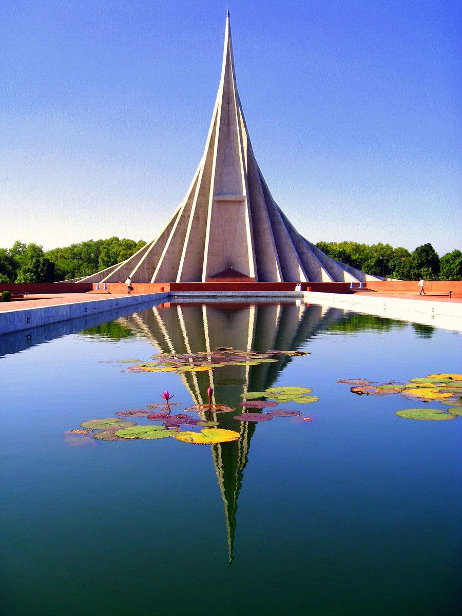 Caption: The Majestic National Martyrs' Monument In Dhaka Wallpaper