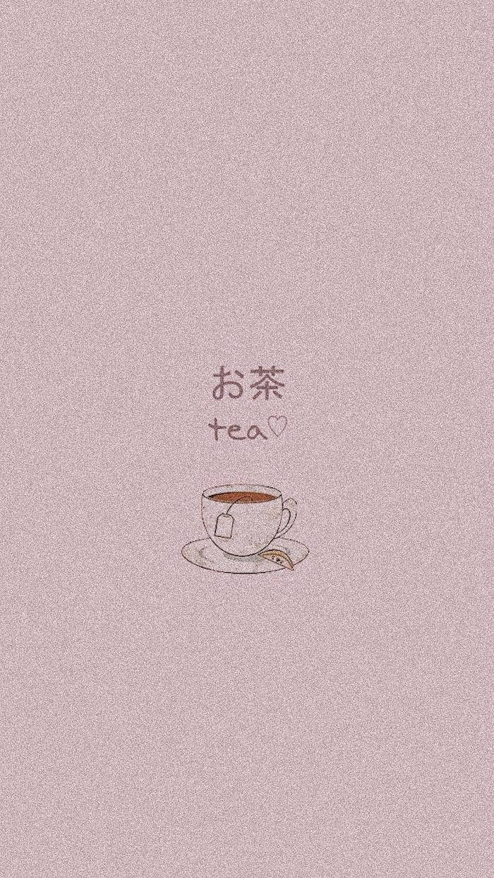 Caption: Tranquil Tea Time In Soft Aesthetic Setting Wallpaper