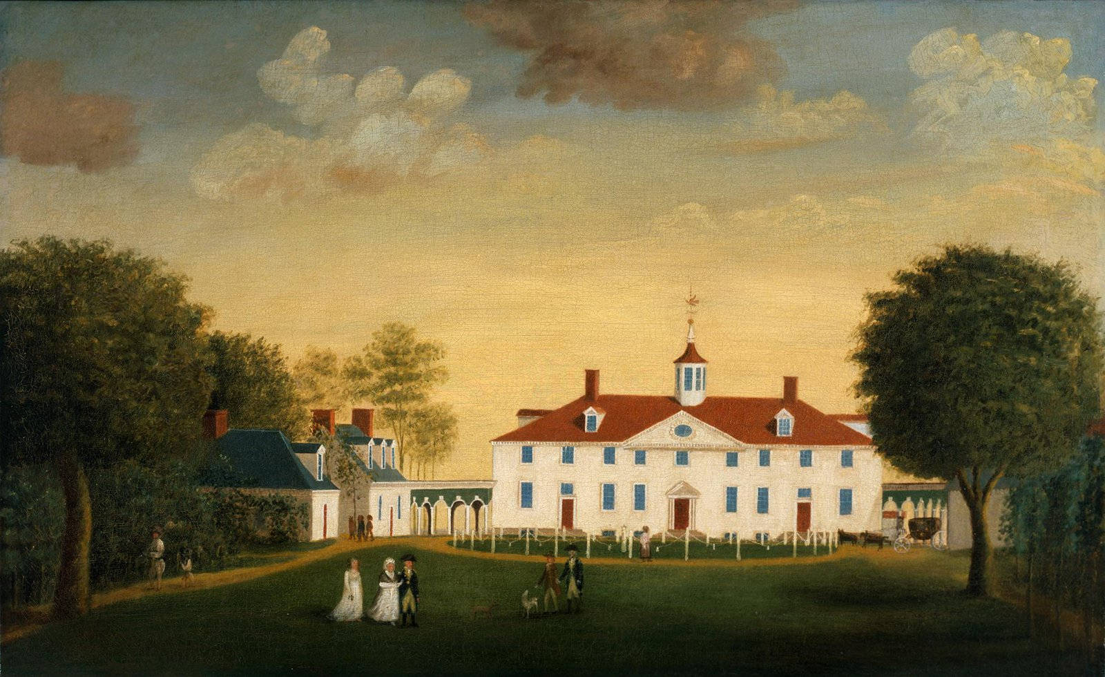 Captivating Artwork Of Mount Vernon Estate Wallpaper