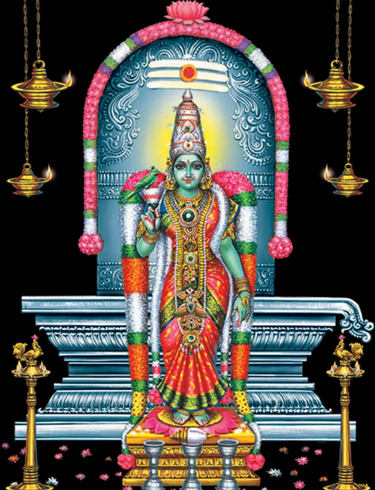 Captivating Image Of Mariamman Statue Wallpaper