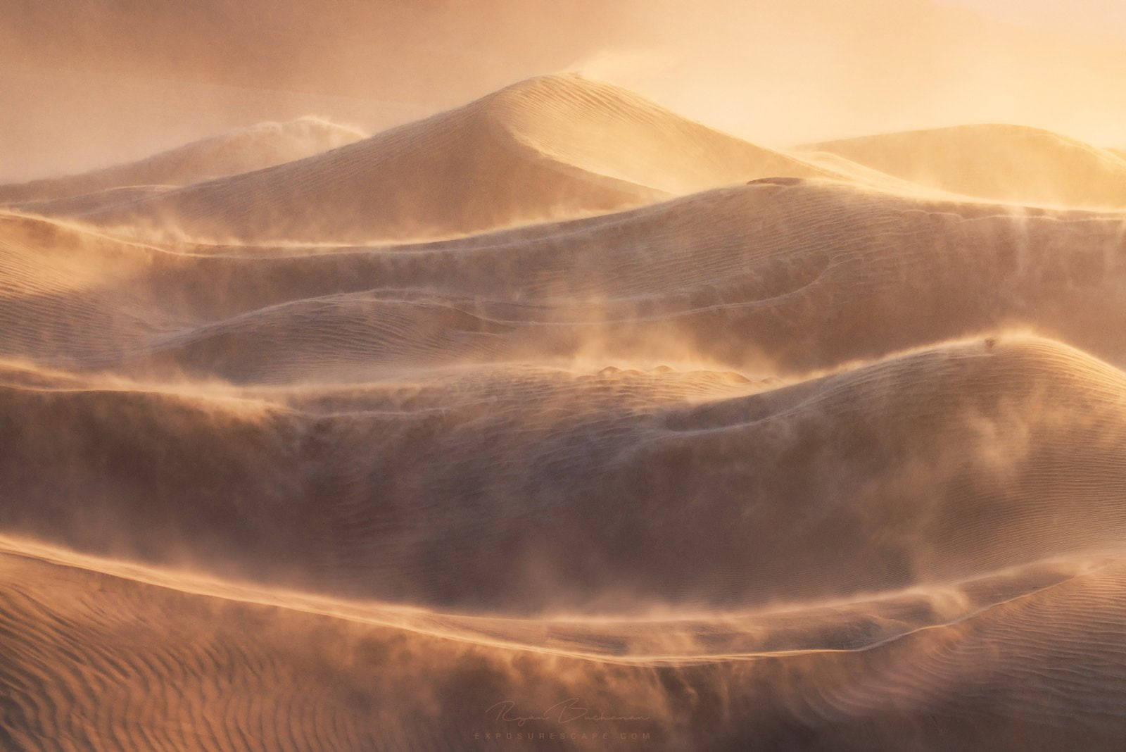 Captivating Sandstorm In Death Valley Wallpaper