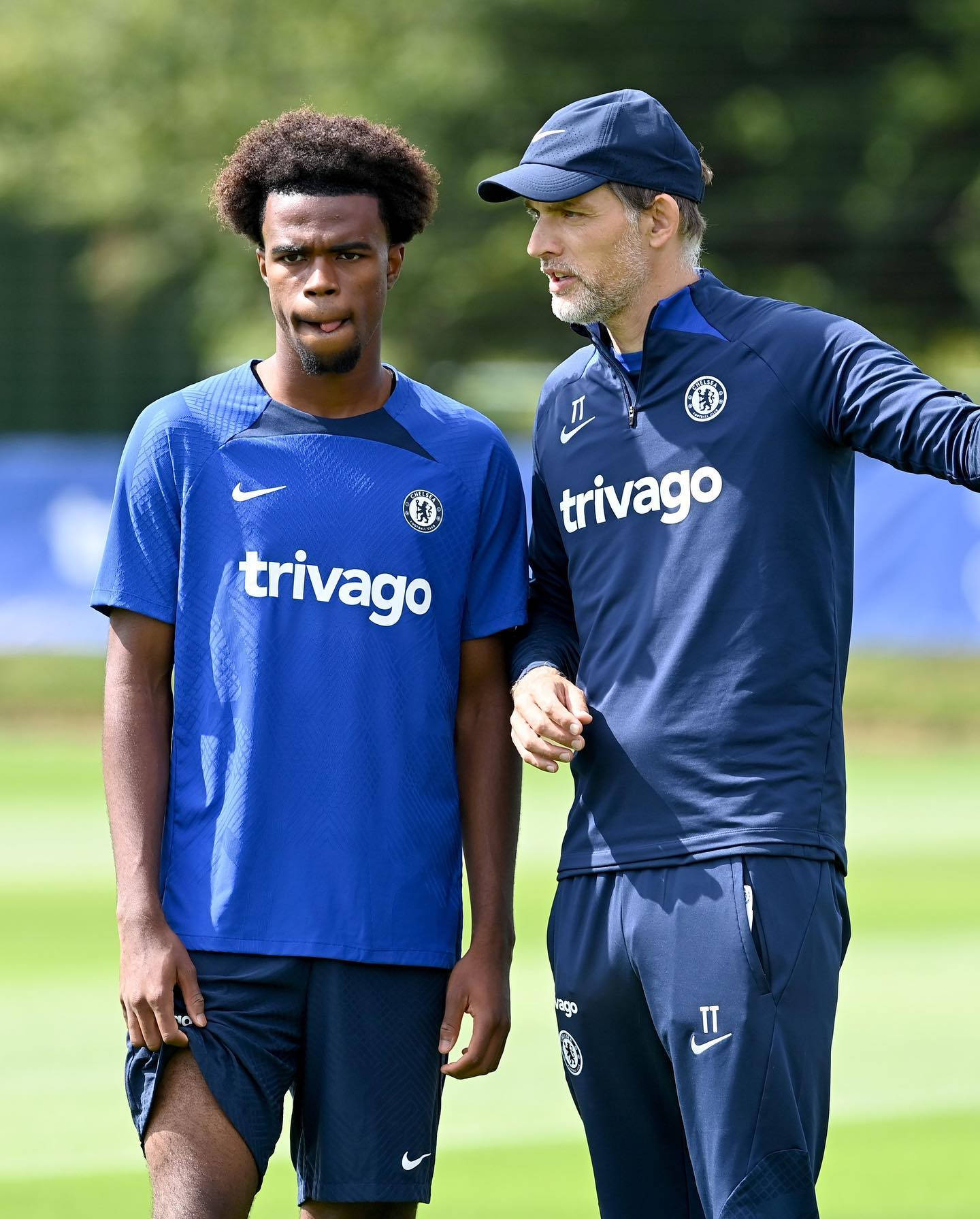 Carney Chukwuemeka With Thomas Tuchel Wallpaper