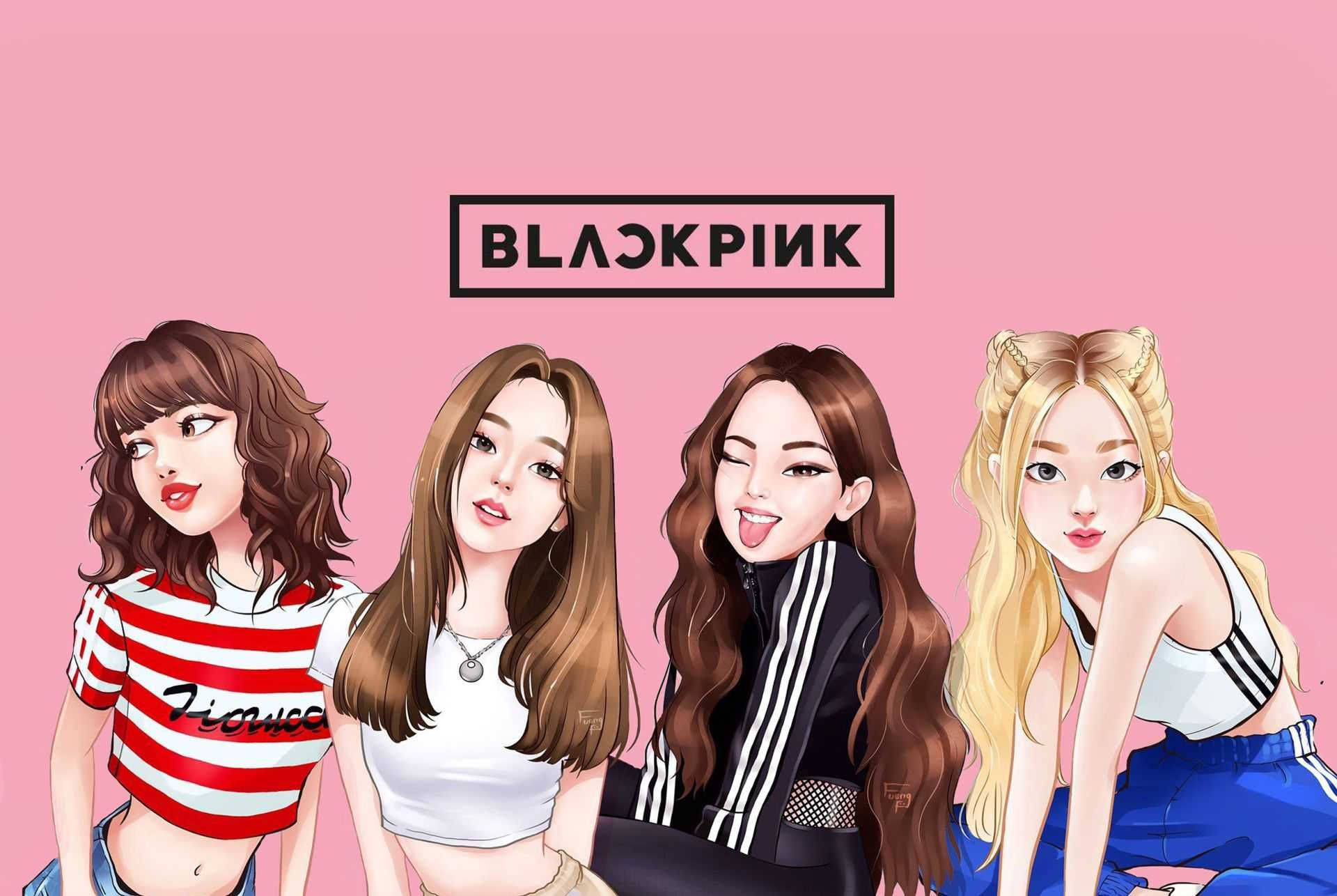 Cartoon Blackpink Desktop Wallpaper