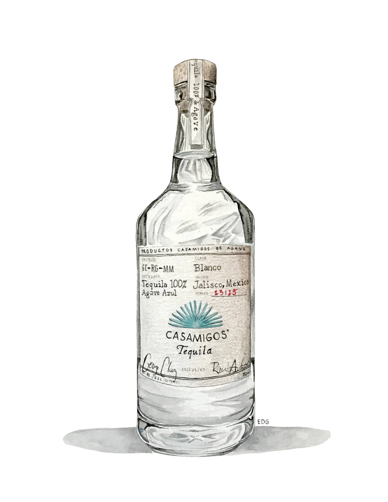 Casamigos Tequila Liquor Blanco Illustration Wallpaper