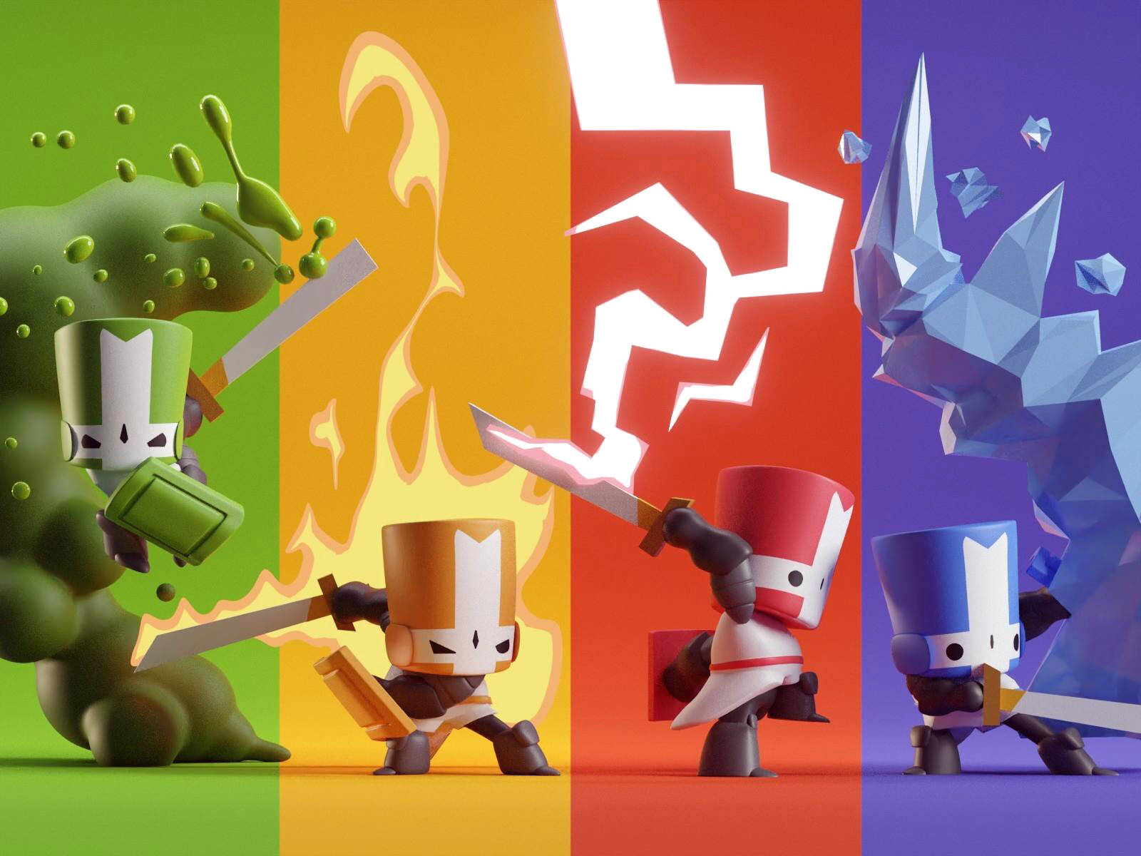 Castle Crashers Knights 3d Wallpaper