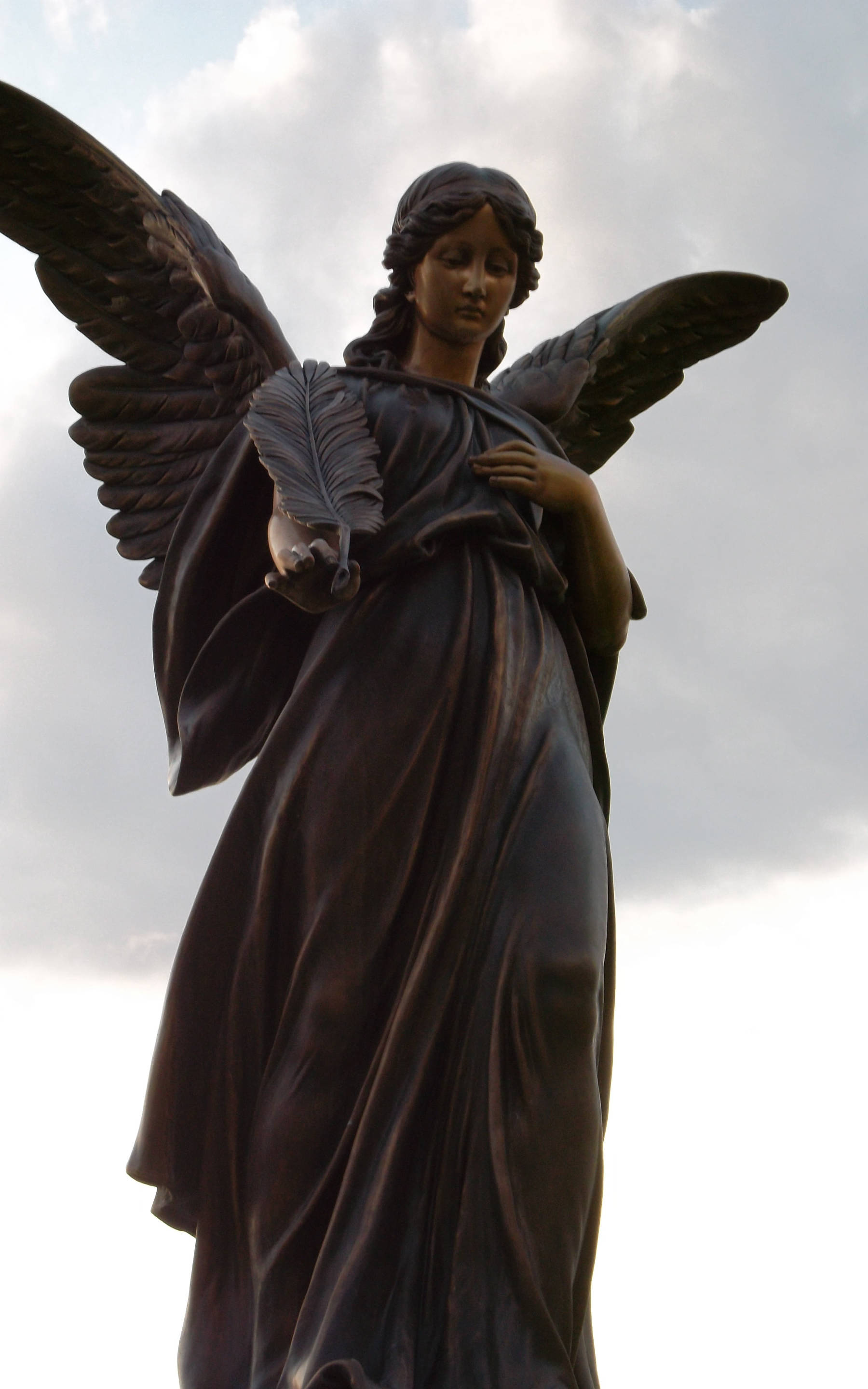 Catholic Commissioned Angel Statue Wallpaper