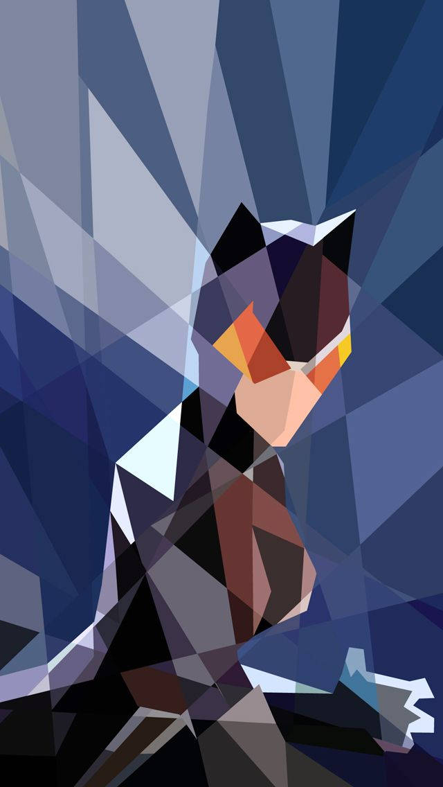 Catwoman Geometric Art Wallpaper