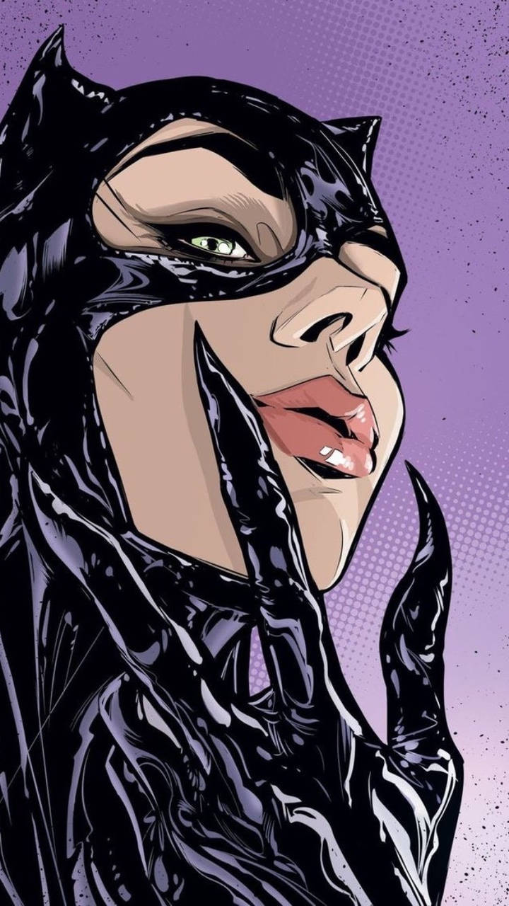 Catwoman Pop Art Selfie Wallpaper