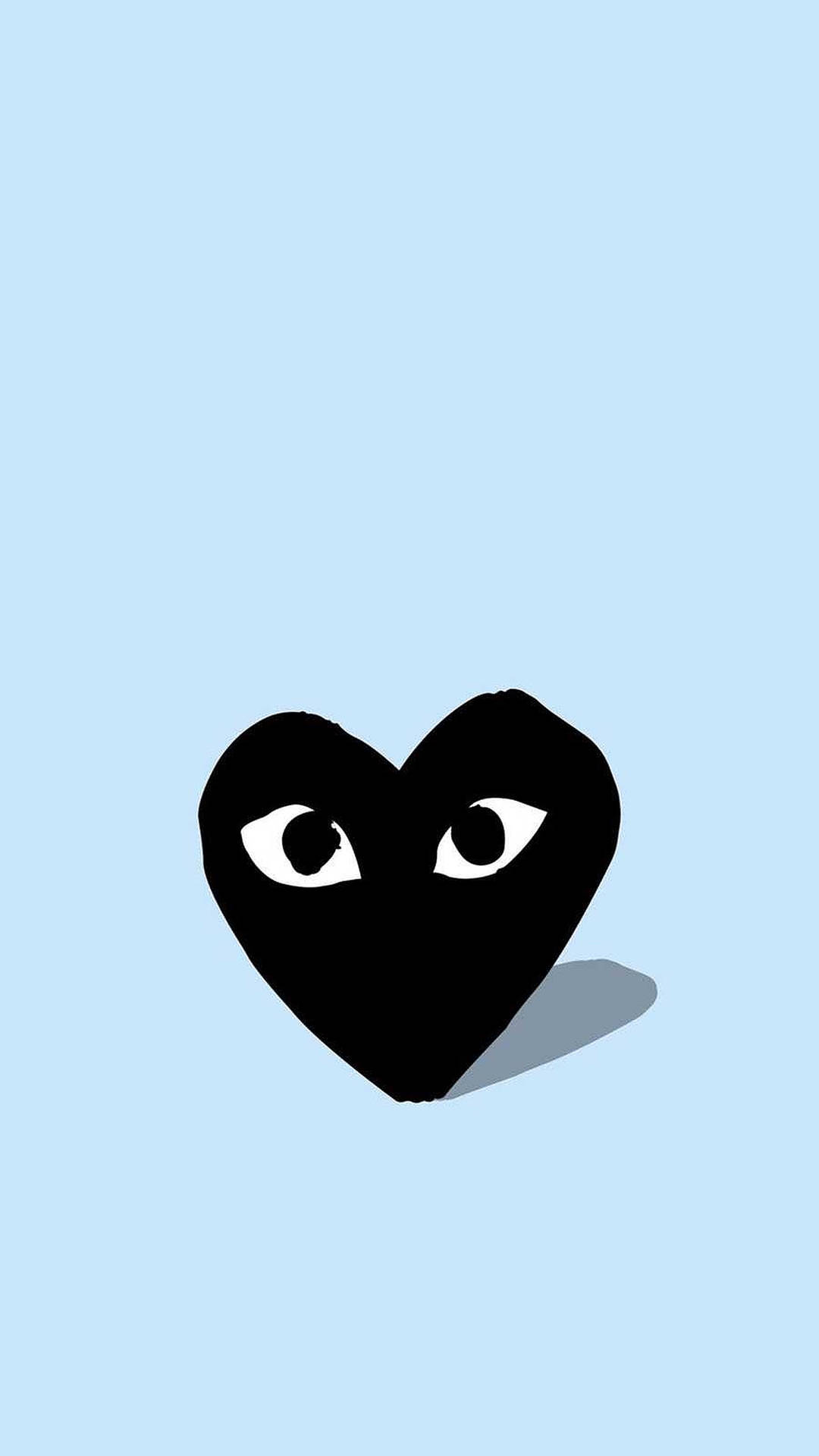 Cdg black orders heart blue eyes