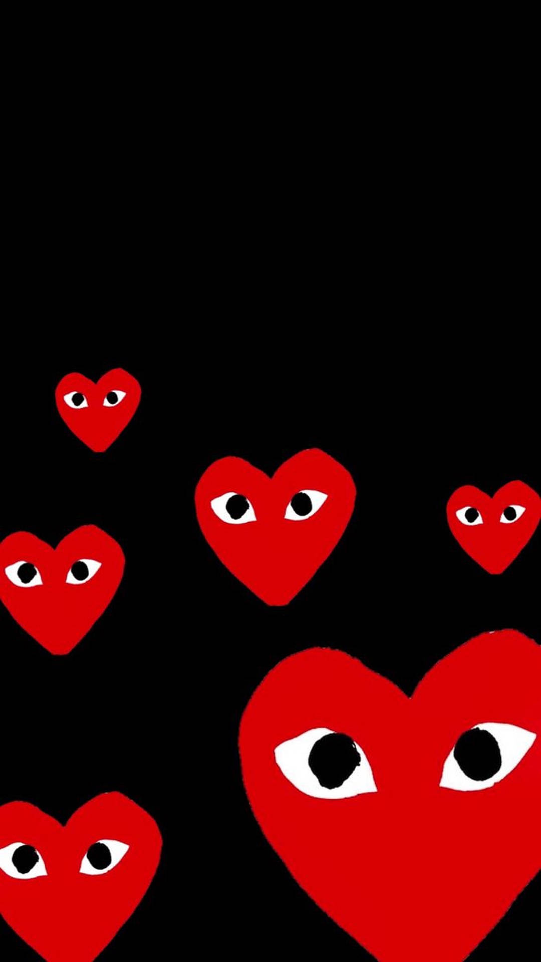 Cdg Hearts Pattern Wallpaper WallpapersOK