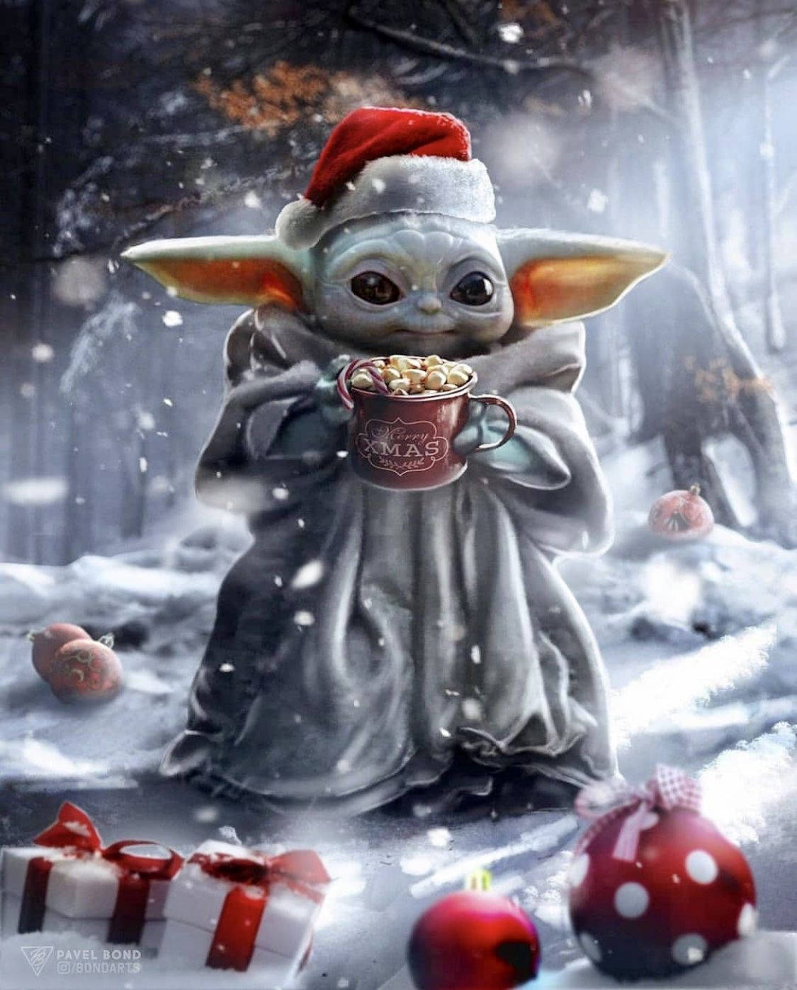 Celebrate Christmas With Your Favorite Star Wars Characters Wallpaper