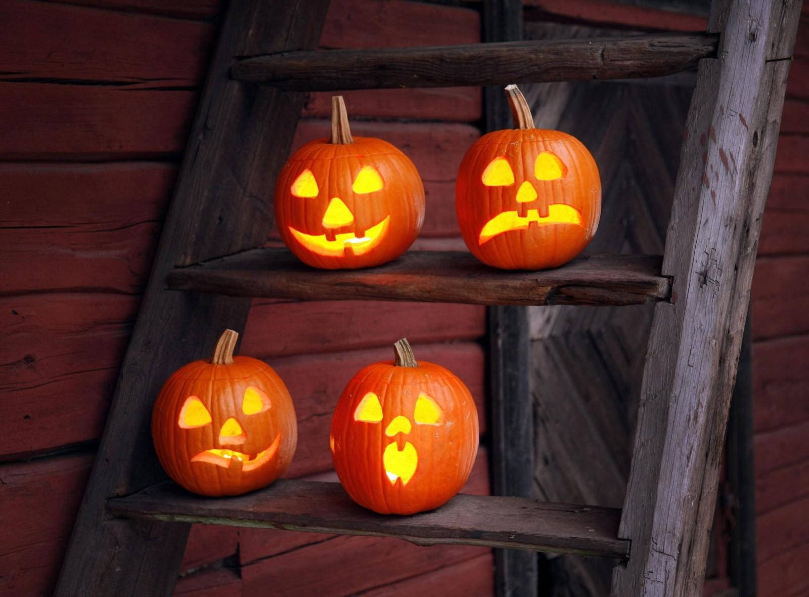 Celebrate Halloween With Fun And Funny Pumpkins Wallpaper