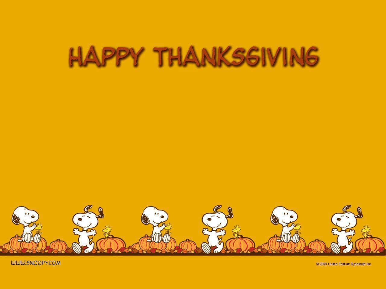 Celebrate Thanksgiving With Snoopy! Wallpaper