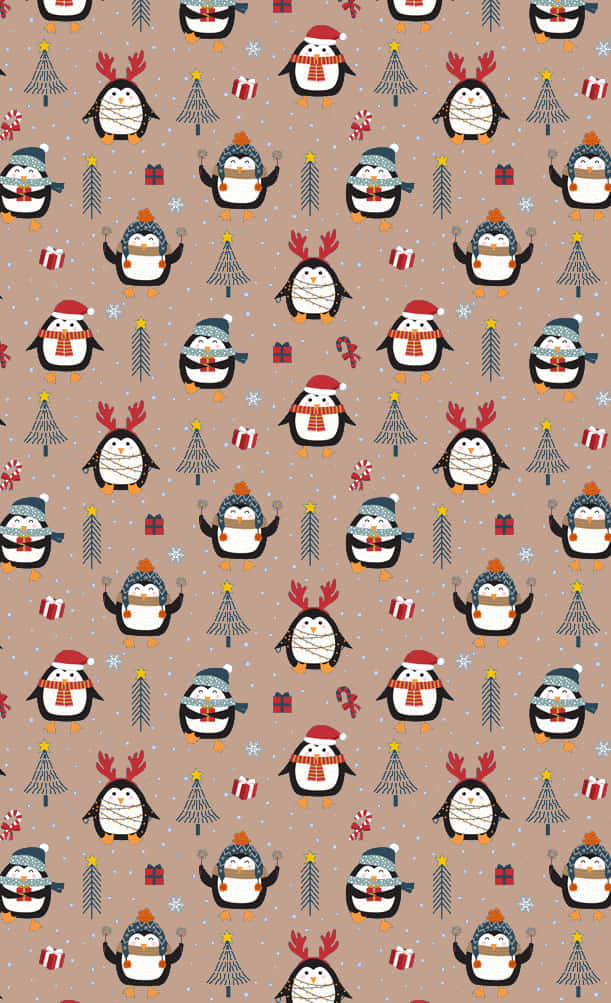 Celebrate The Holiday Season With This Cute And Simple Christmas Scene Wallpaper