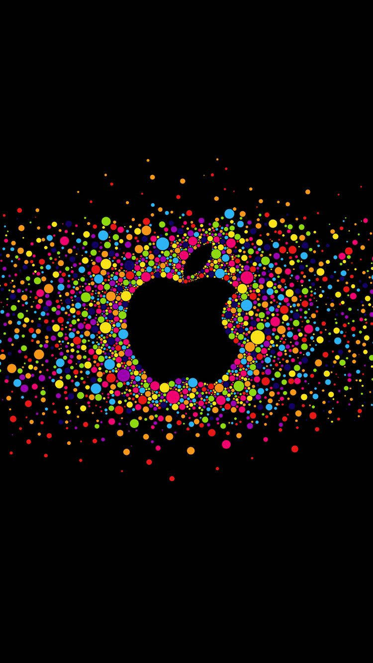 Celebrating Apple's Iconic Brand With Rainbow Confetti Wallpaper