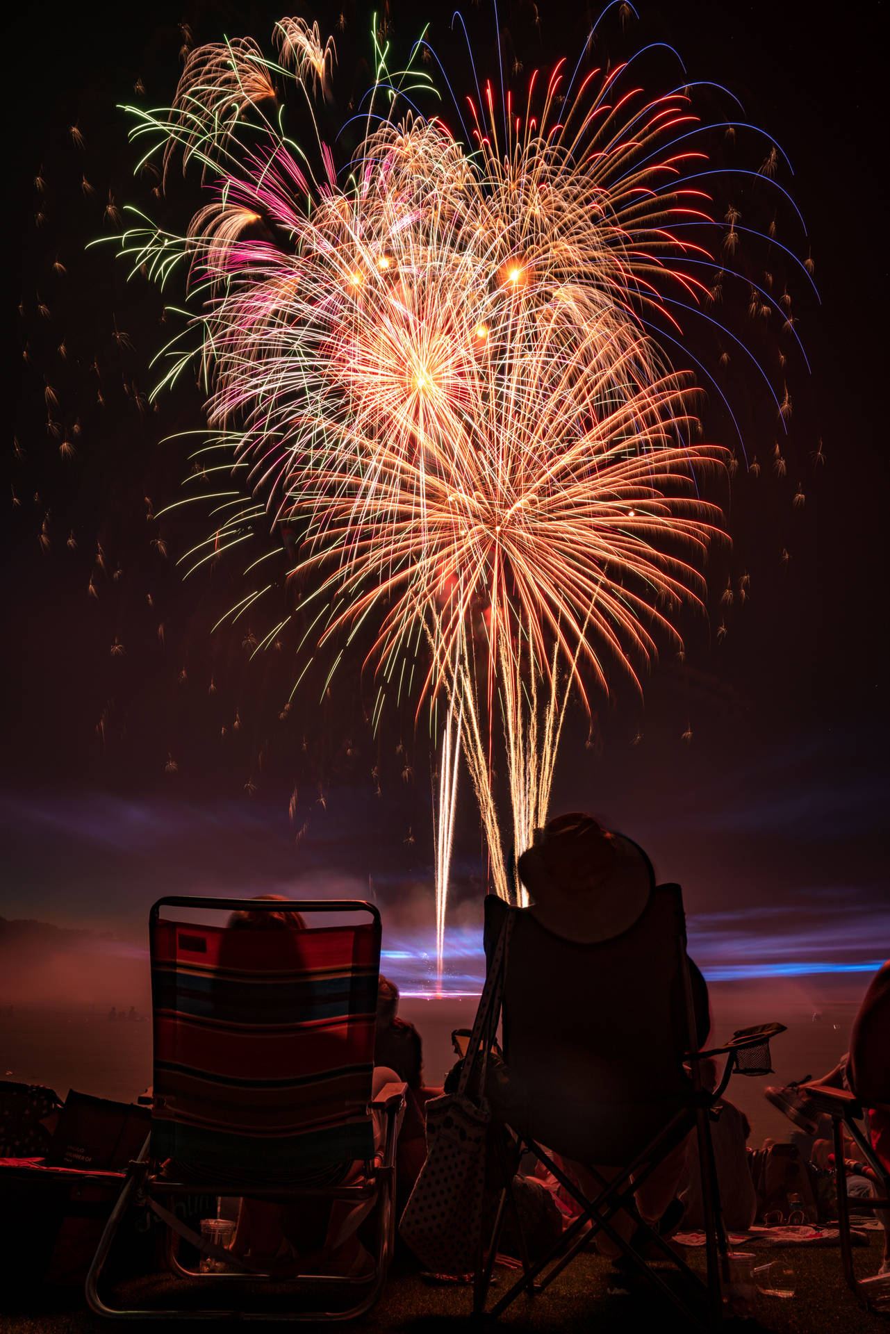 Celebrating Freedom: Fireworks Display On The 4th Of July Wallpaper