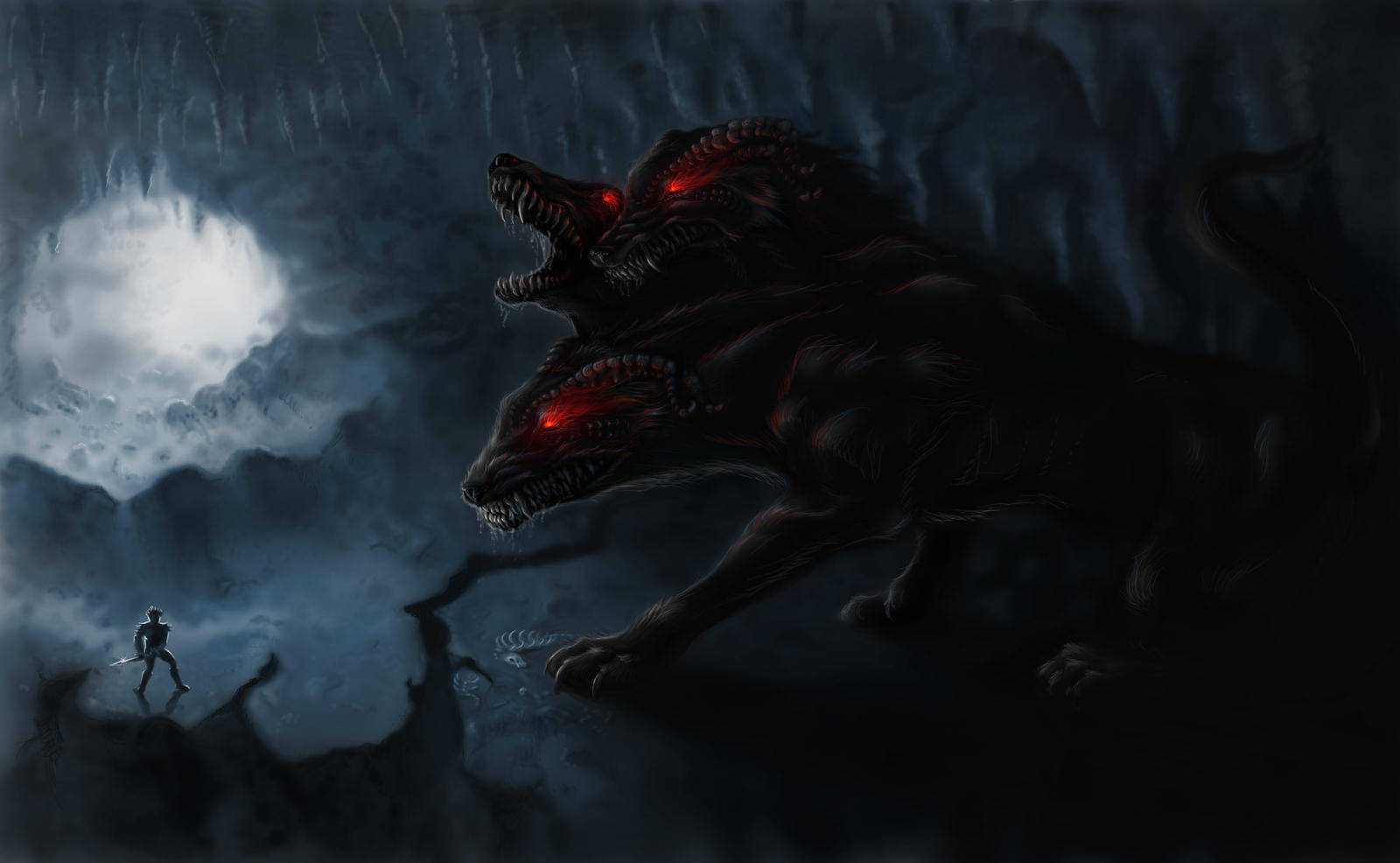 Cerberus - The Fearsome Guardian Of Hades Wallpaper