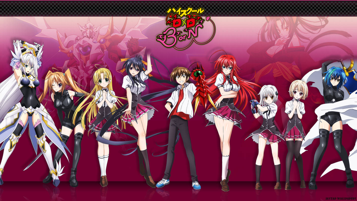 Character Line Up High School Dxd Wallpaper