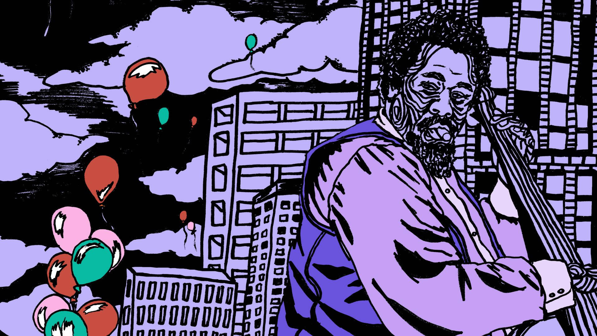 Charles Mingus Digital Illustration Wallpaper