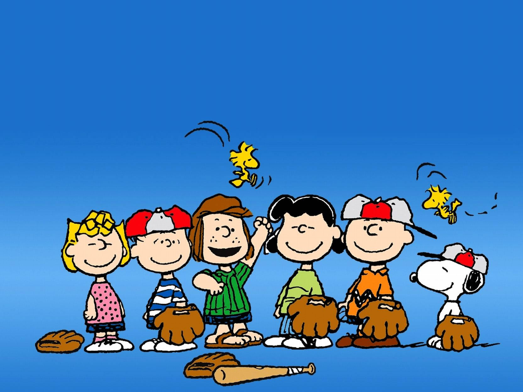 Charlie Brown Baseball Gang Wallpaper