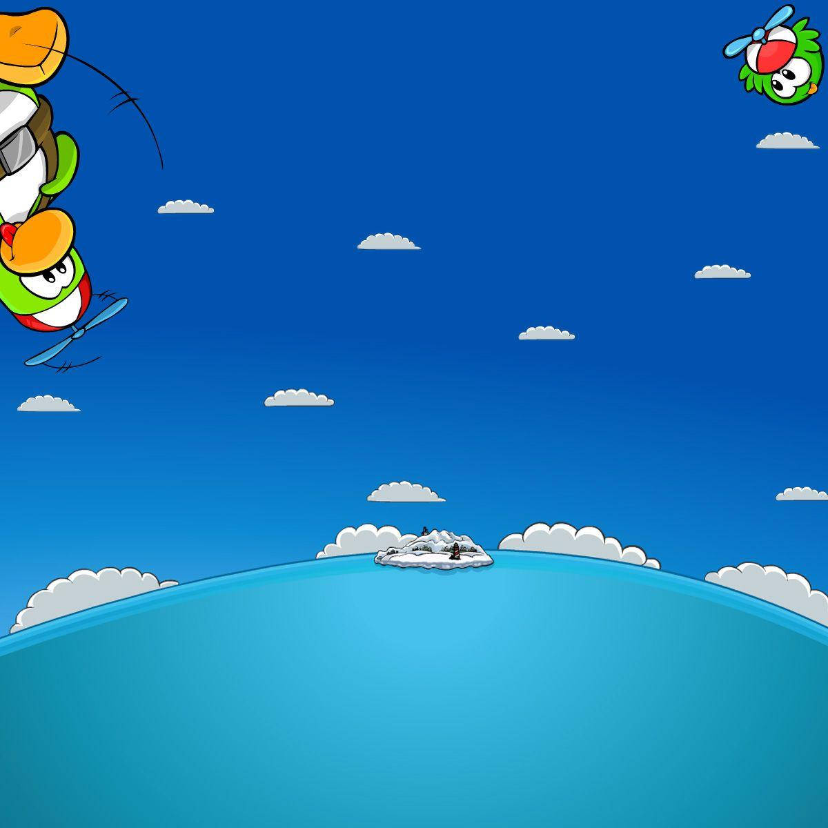 Charming Club Penguin Digital Image Wallpaper